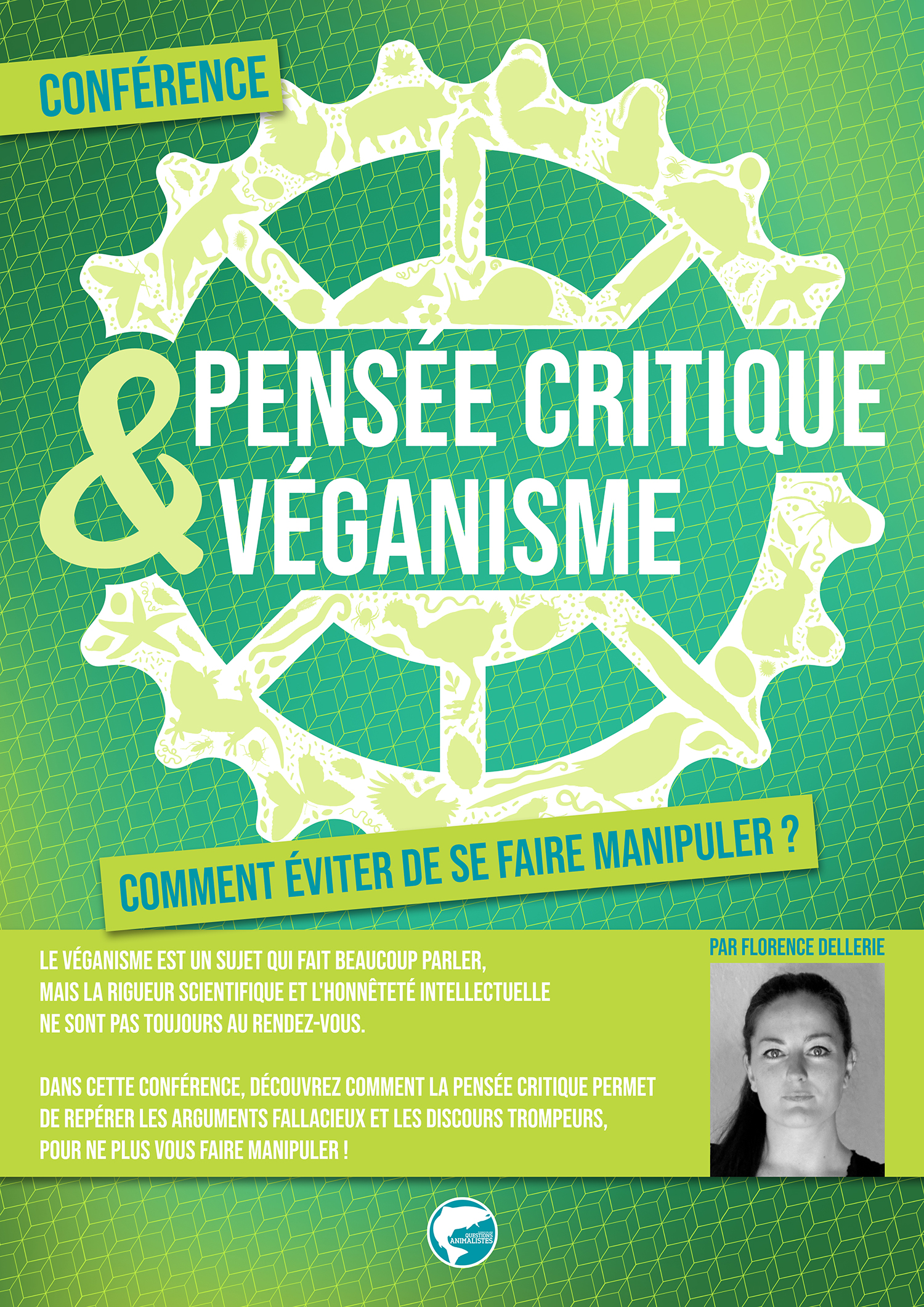 Pensée Critique et Véganisme - Affiche vierge R